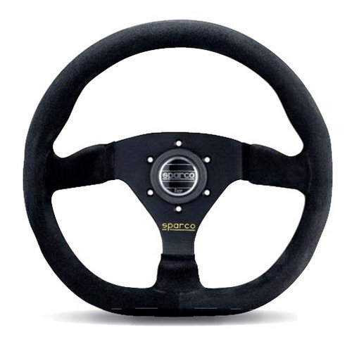 SPARCO L 360 RING Руль замшевый, чёрный, овальный хват, вылет 42 мм, диаметр 330 мм